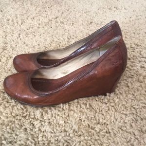 Frye leather wedge, size 8.5